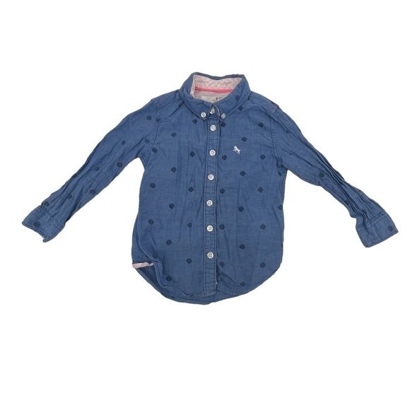 H&M Label Of Graded Goods Blue Button Up Collared Shirt Size 1 1/2-2 Years Boy's - Picture 1 of 5